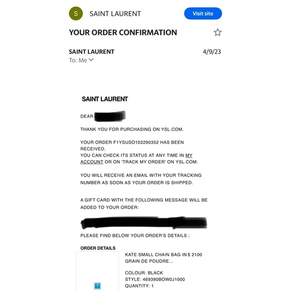 Yves Saint Laurent Kate Small crossbody bag in black - Picture 15 of 16